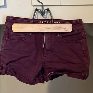 American Eagle Outfitters Women's Maroon Jean Shorts size 2